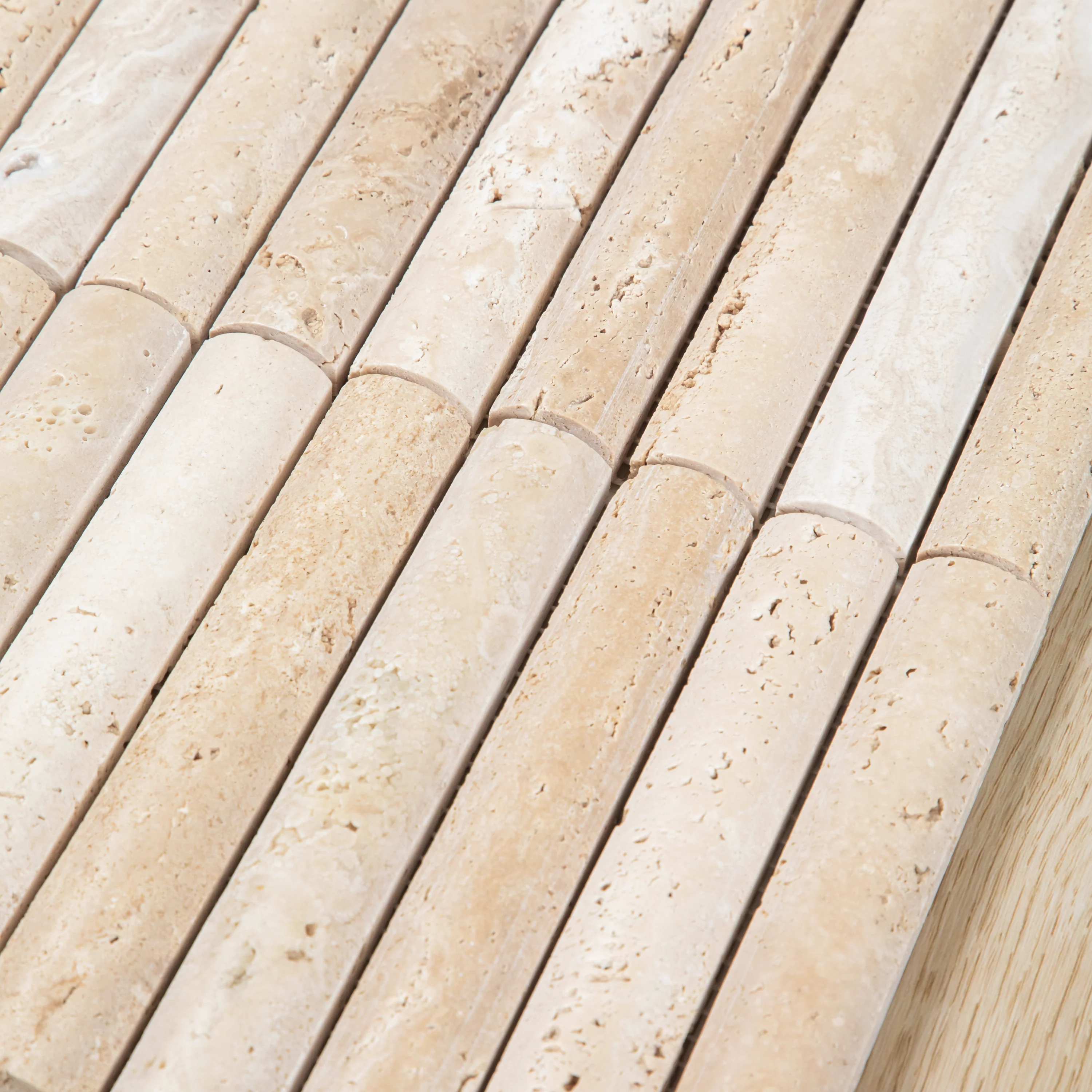 Travertine Beige Marble Flute Mosaic - Image 5